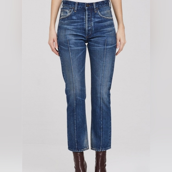 Citizens Of Humanity Denim - Citizens of Humanity GIA HIGH RISE ANKLE STRAIGHT LEG IN RESTLESS Size 27 Button